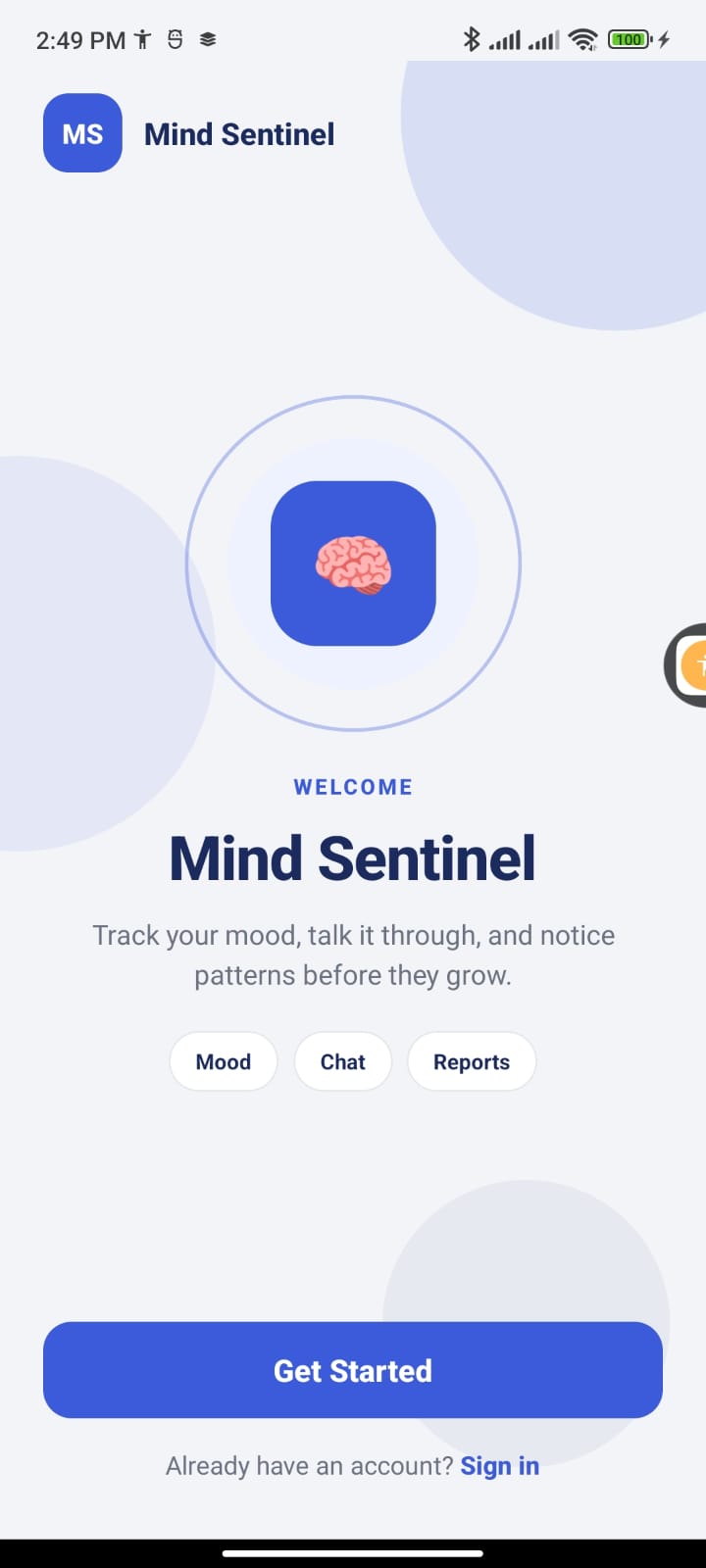 Mind Sentinal AI screen 2